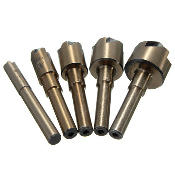 5pcs HSS 82 Degree Deburring Countersink Drill Bits Wood Chamfer Tool - Image 2